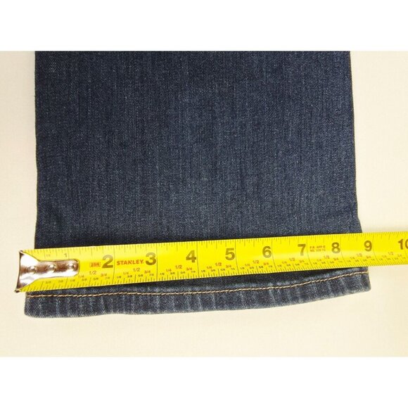 Calvin Klein 27X31 Womens Size 4 Blue Flare Fit Talla Denim 5 Pocket Logo Jeans - Picture 6 of 14